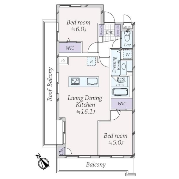 ライオンズマンション新川崎南第２ 間取図