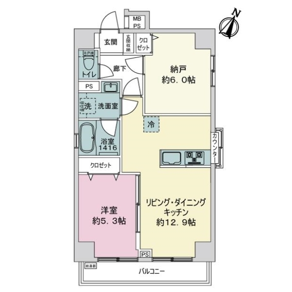 ライオンズマンション平沼橋 間取図