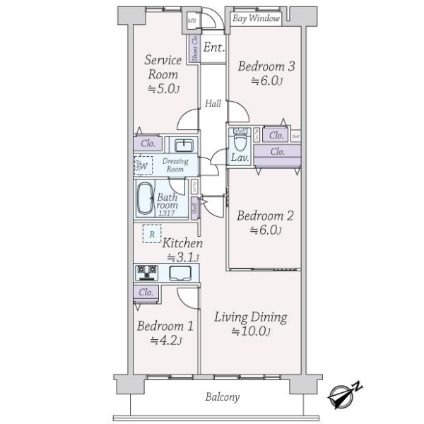 マイキャッスル大倉山ガーデンヒルズ 間取図