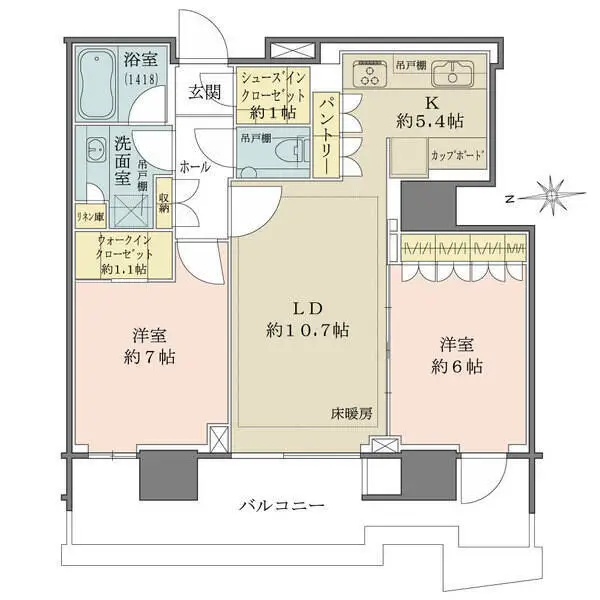 ＨＡＲＵＭＩ　ＦＬＡＧ　ＰＡＲＫ　ＶＩＬＬＡＧＥ 間取図