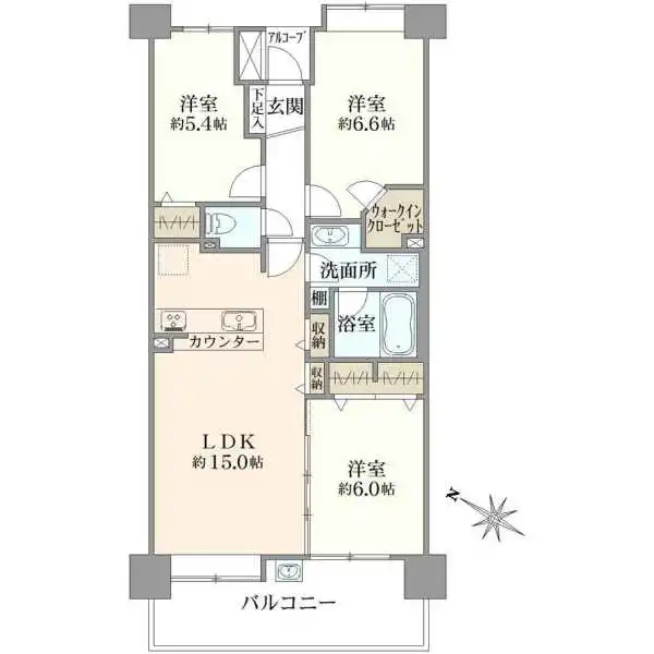 フォルスコート北浦和駅前 間取図