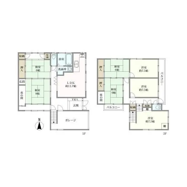 八尾市中田２丁目 間取図