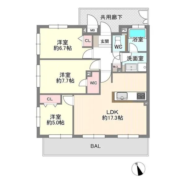 アーバンビュー夙川霞町 間取図