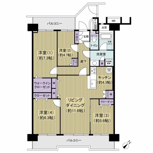 エル・シティ新浦安４番館 間取図