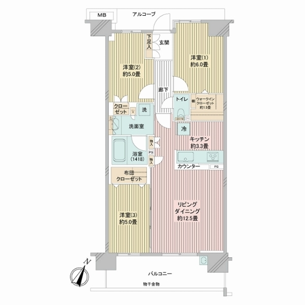 デュオヒルズ志木 間取図