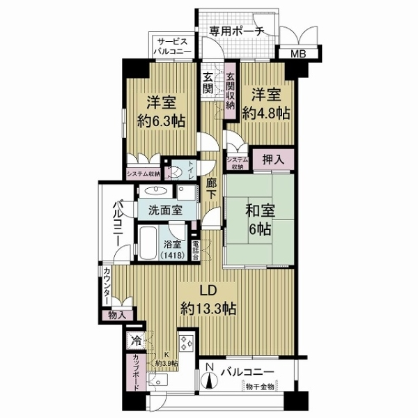 メゾンドール布施 間取図