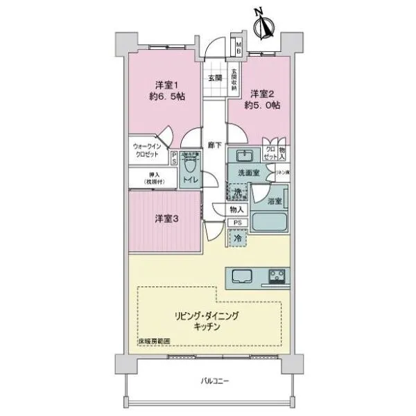 ライオンズ朝霞マークスフォート 間取図