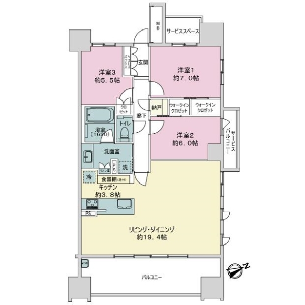 ザ・パークハウス名古屋　ディライトスクエア 間取図