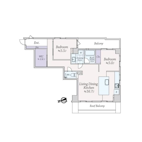 南麻布パーク・ホームズ 間取図