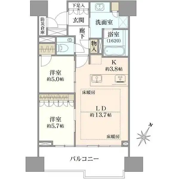 プラウド大阪城 間取図
