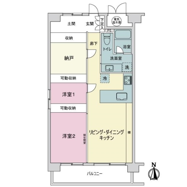 コープ野村綾瀬 間取図