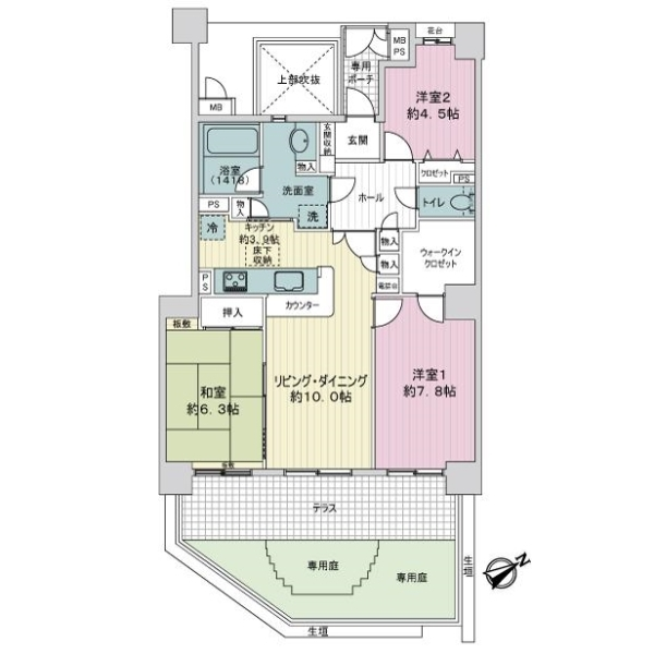 ライオンズガーデンシティ南行徳 間取図