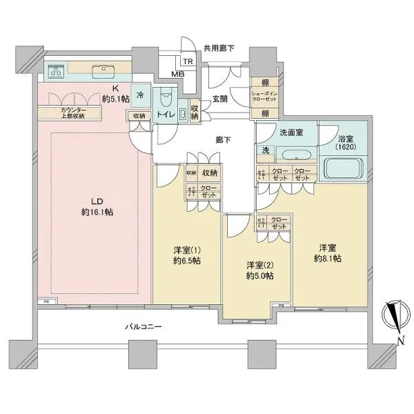 ＴＨＥ　ＴＯＷＥＲＳ　ＤＡＩＢＡ　ＥＡＳＴ 間取図