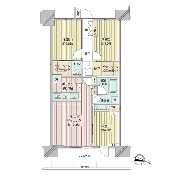 バウス平塚 間取図