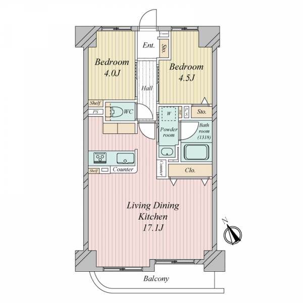 大山ダイカンプラザA 間取図