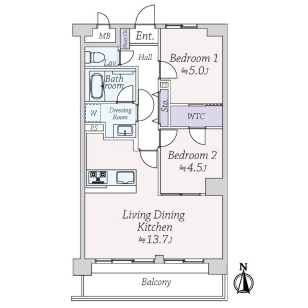 ノーブル南森町 間取図