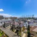 コスモ・ザ・パークス調布多摩川 南東側バルコニーからの眺望（眺望は永続的に保証されるものではありません）