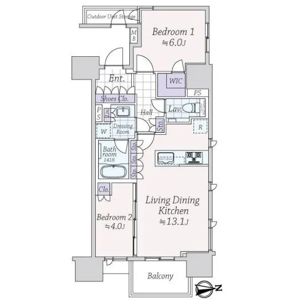 ブランズ東麻布 間取図