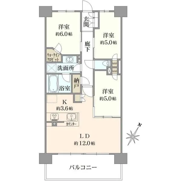 ブリリアシティ石神井公園アトラス 3号棟 間取図