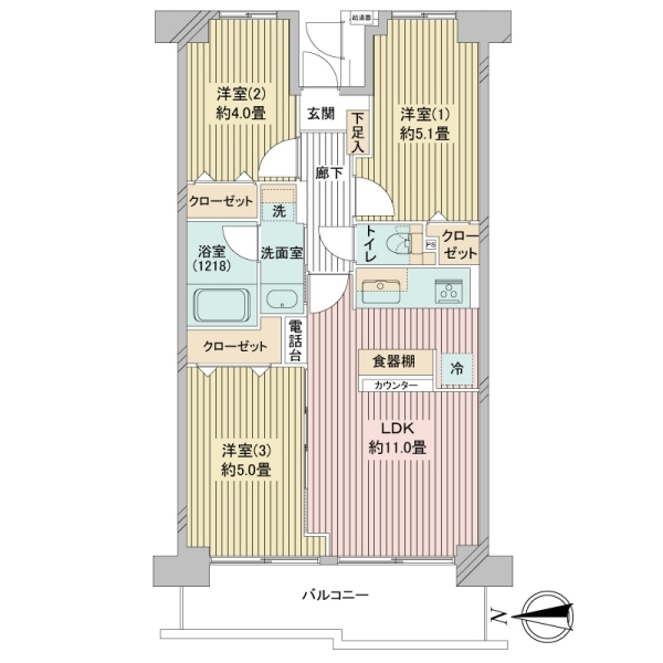 グリーンパーク上中里 間取図