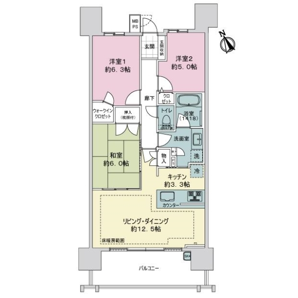 ライオンズ藤が丘リビオガーデンズ 間取図