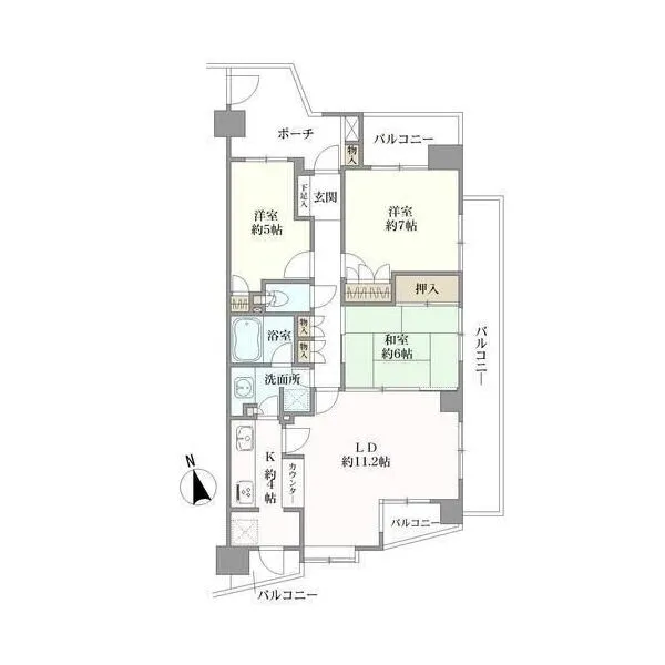 藤沢パークホームズ２番館 間取り図