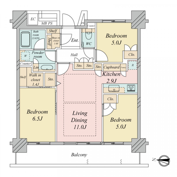 パークタワー東雲 間取図