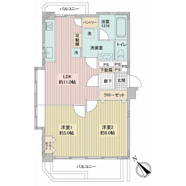 ライオンズマンション江古田 間取図