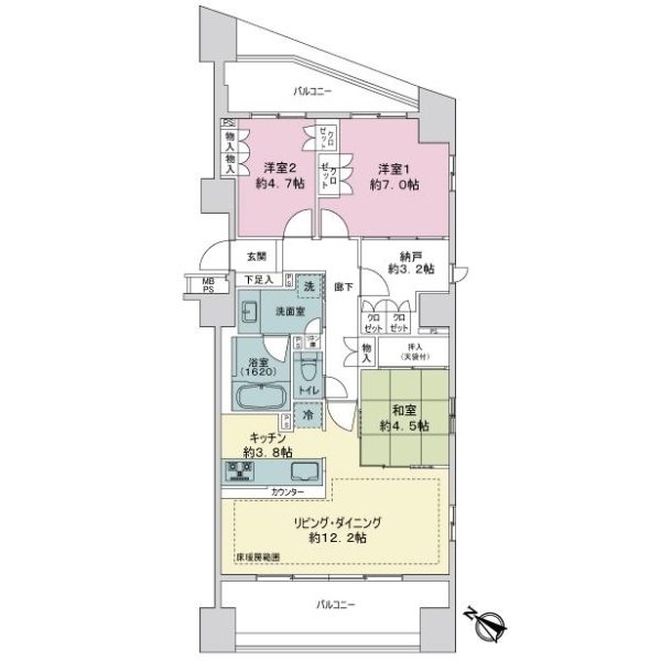 ライオンズ町田クロスデュオ 間取図