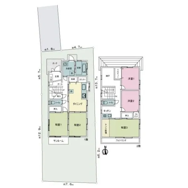 蕨市中央4丁目 間取図