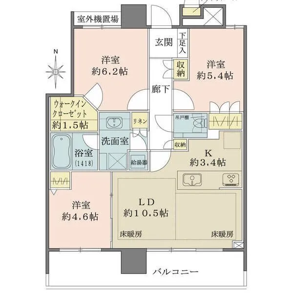 THE TOYOSU TOWER ライフスタイルの変化に応じて、2LDK⇔3LDKとしてご利用いただける間取りです