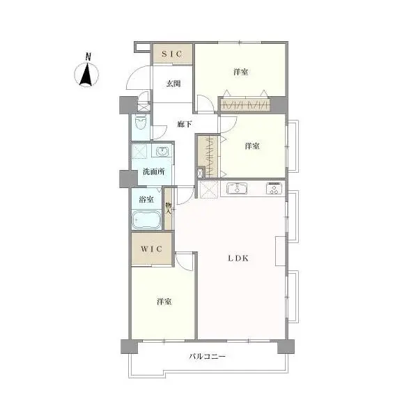 ライオンズマンション藤成通 間取図