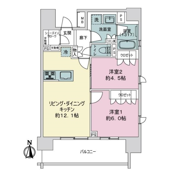 オープンレジデンシアＴＨＥ　ＭＩＤ　ＦＯＲＴ 間取図