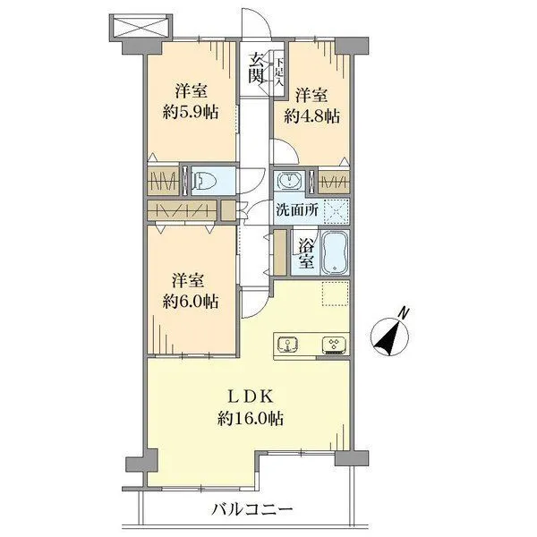 ベルクール南浦和 間取図