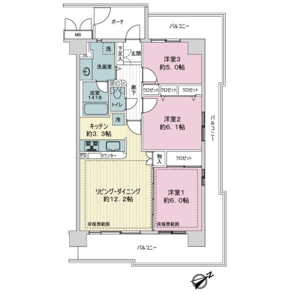 ルネ調布国領モア・クレスト 間取図