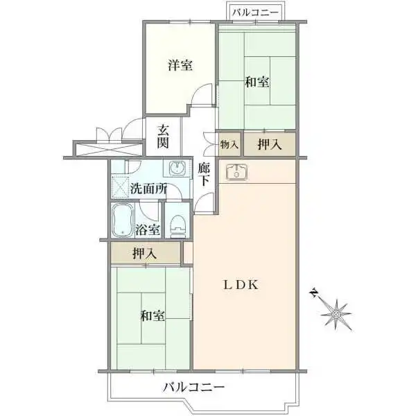 入船北エステート２９号棟 間取図