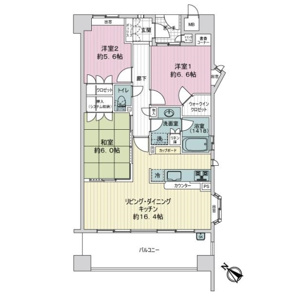 メロディーハイム千里山田 間取図