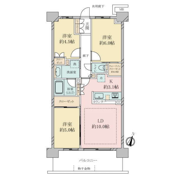 リビオシティ船橋北習志野 間取図