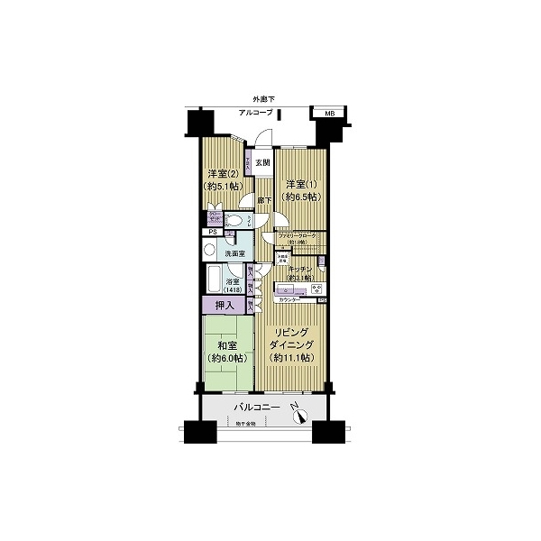 リバーフェイス 間取図