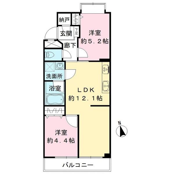東海第二武蔵境マンション 間取図