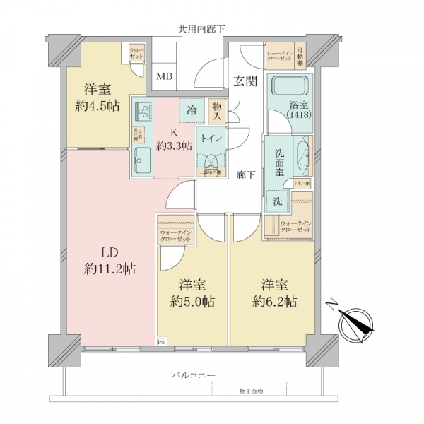 リヴァリエＣ棟 間取図