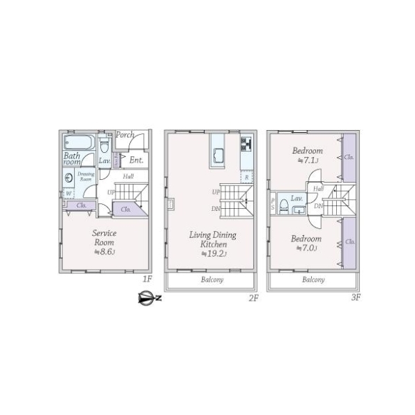 ユーロコート梅ケ丘 間取図