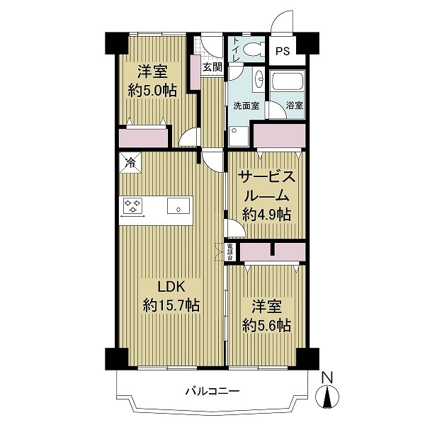 メガロコープ一号棟 間取図