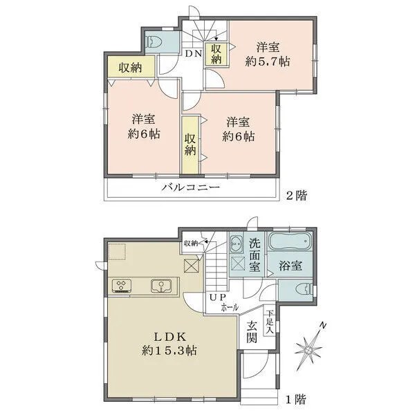 相模原市南区東林間7丁目 間取図