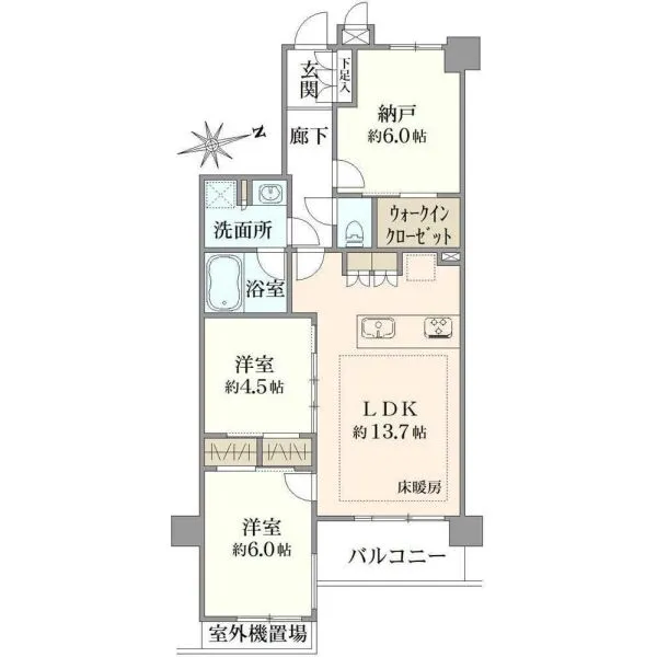 ミオカステーロ府中緑町II 間取図