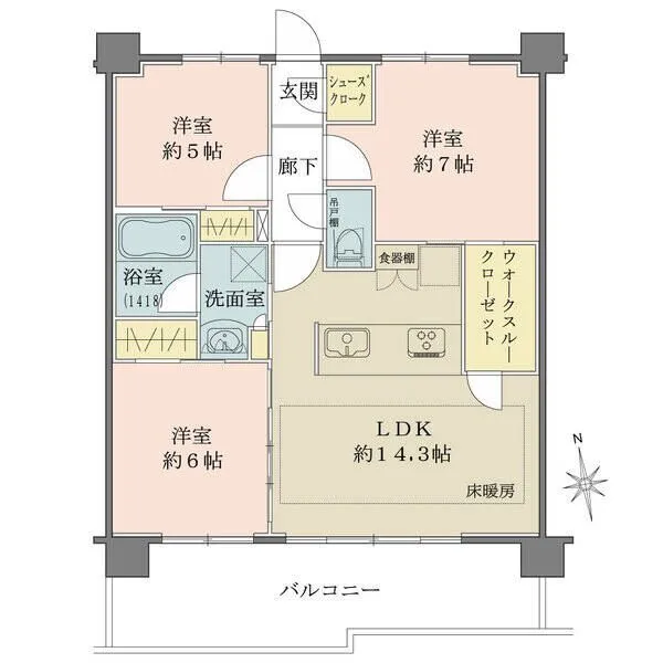 ミオカステーロ梅屋敷 間取図
