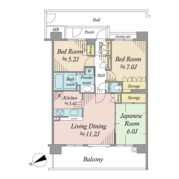 ルネ綱島タイムズシンフォニー 間取図