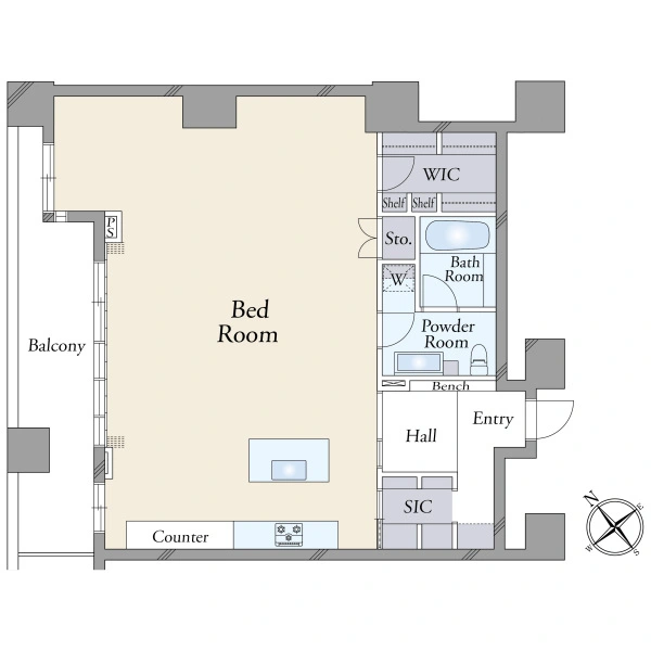 パークタワー勝どきサウス 間取図