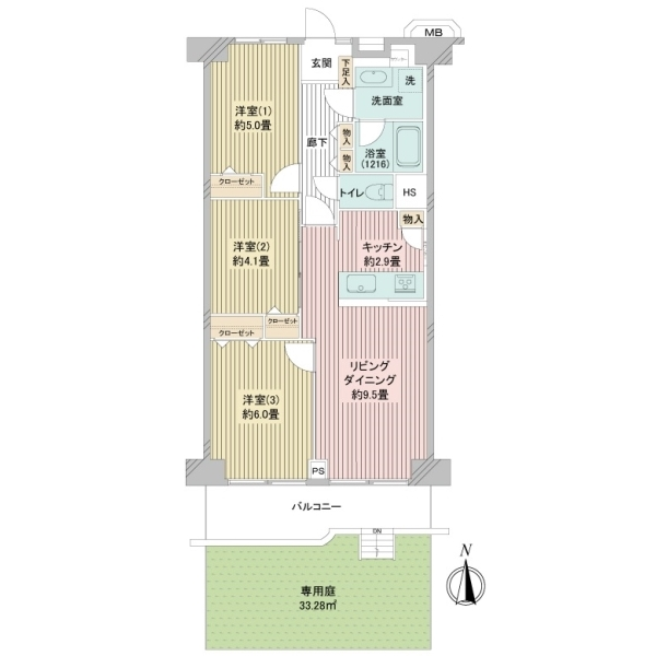 南六郷第1スカイハイツ 間取図