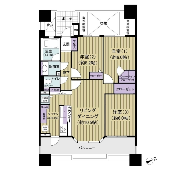 レクセルマンション新船橋 間取図